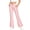 Pink, variant on YaEYa Girls School Uniform Pant Striped Slim Fit Bell Bottom Trousers Fitted Flare Leg Pants High Waist With Side Pocket Button Fly Trouser Preppy Outfit (Blue,7-8 Years)