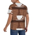 thumbnail image 2 of Fotbe Coffee Cafe Cup Baseball Jersey Shirt for Men and Women, Casual Short Sleeves Button Down T-Shirt-, 2 of 9
