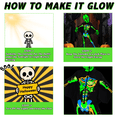 thumbnail image 6 of Hotiary Children's Glow in the Dark Holiday Outfits Hooded Jumpsuit Bodysuit + Gloves Set, Size 3-10 Years, 6 of 7