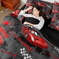 thumbnail image 4 of Castle Fairy Racing Car Bedding Comforter Set,Speed Race Car Full Bedding Set, 4 of 8