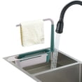 thumbnail image 4 of Colgador Toallas Soporte para Esponja Y Jabón Estante Almacenamiento Telescópico Fregadero Utensilios, 4 of 9