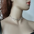 thumbnail image 5 of Collar para mujer, joyería para mujer, joyería para mujer, gargantilla de corazón hueco, regalo llamativo para novia, lindo collar bicolor, joyería, collar para mujer, 5 of 5