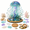 A6, variant on Ocean Sparkle Animal Craft Kit, 1-Piece Seahorse Pearl Bead Sculpture with Coastal Base, Handmade Tabletop Decor Project and Ocean Lover Gift