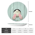 thumbnail image 2 of Kdxio White Bunny Bottom And Easter Eggs Bone China Decorative Plate Ceramic Decorative Plate for Home Office Wall Stand Decorative Plates for Home Bedroom-8in, 2 of 6