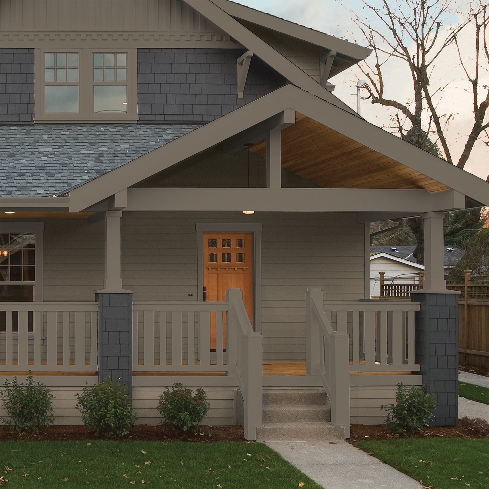 Glidden HEP Granite / Brown Semi-Gloss Exterior Paint with Primer, 1 Quart