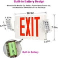 thumbnail image 5 of 8 Pack Double Sided LED Emergency EXIT Sign Combo, Two LED Lights, Backup Battery, US Standard Red Letter Emergency Exit Lighting,  Grade, 120-277V, Fire Resistant (UL 94V-0), 5 of 13