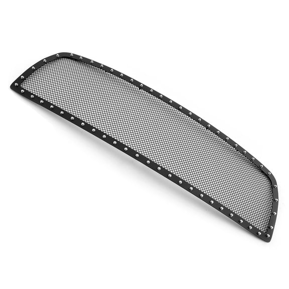 APS Compatible with Dodge Ram 1500 2009-2012 Main Upper Stainless Steel Black Mesh Rivet Studs Front Grill Grille Insert DL5821H