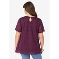 thumbnail image 2 of Roaman's Women's Plus Size Allover Lace Swing Tee, 2 of 4