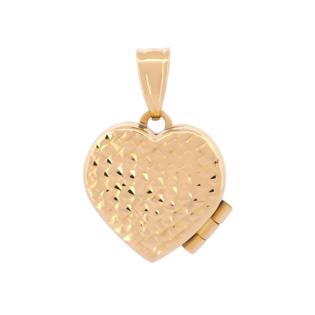 Dije Corazón Relicario Oro Sólido 10k