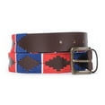thumbnail image 3 of RESISTANCE Polo Belt for Men | Hand Stitched Leather Belt With Colorful Embroidery | Gaucho Style Belt 1.5” Wide, 3 of 6