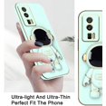 thumbnail image 3 of Compatible with Redmi K60 Pro Case Silicone TPU Plating, Xiaomi Redmi K60 Pro Phone Case Cute Astronaut Pattern Cover with Stand for Women Girls (Green), 3 of 7