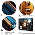 thumbnail image 3 of Designart "Fashionable Azure Bitcoin" Fashion Bitcoin Canvas Wall Art, 3 of 7