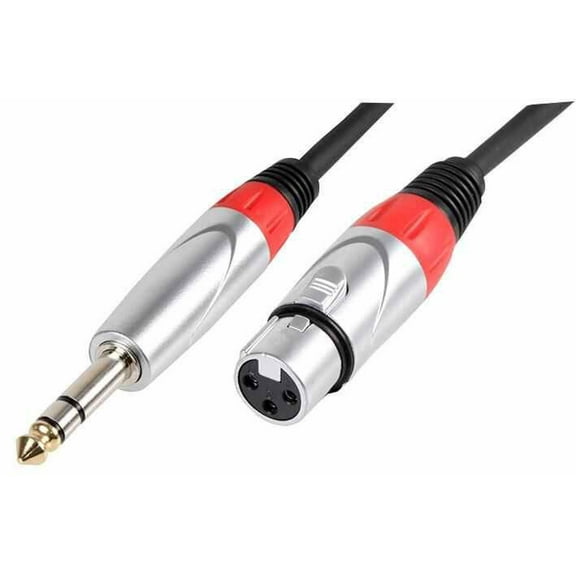 PULSE - 6.35mm (1/4") 3 Pole Jack Plug to XLR Socket Lead, 1m