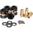 thumbnail image 2 of Brass Extended Wheel Hub Adapter Axle Counterweight for Axial SCX24 JLU Deadbolt C10 Upgrades, 2 of 5