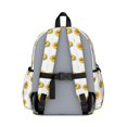 thumbnail image 3 of Sunflower White Pattern Cute School Backpack with Padded Back and Adjustable Shoulder Straps 13.4"x11"x4.7", 3 of 5