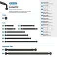 thumbnail image 6 of Amerock Cowrie 12-5/8 inch (320mm) Center-to-Center Matte Black Cabinet Pull, 6 of 6