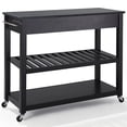thumbnail image 1 of Crosley 2 Drawer Black Granite Top Kitchen Cart in Black, 1 of 8