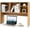 Natural-1, variant on SolaceHue Desktop Bookshelf, 37" Countertop Storage Hutch with 7 Cubes & 3 Adjustable Shelves, 3-Tier Desk Display Rack Organizer, Multipurpose Wood Desktop Hutch for Dorm Home Office (White)
