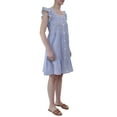 thumbnail image 4 of Beach Lunch Lounge Womens Flutter Sleeve Button Front Knee Length Dress, 4 of 4