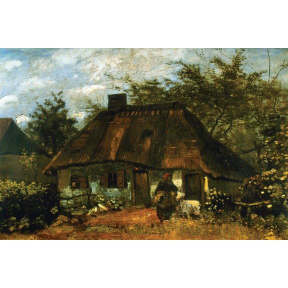 Art.com Cottage Art Print by Vincent van Gogh, 24" x 16"