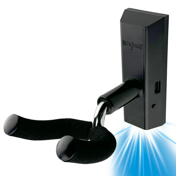 Soporte de pared para guitarra MuzicLight Up con LED para guitarras eléctricas
