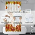 thumbnail image 6 of Fall Maple Leaves Shower Curtain Autumn Plants Nature Scenery Bath Curtain Thanksgiving Harvest Bathroom Decor Fabric Farmhouse Shower Curtain Sets with Hooks, 72x72 Inch, 6 of 6