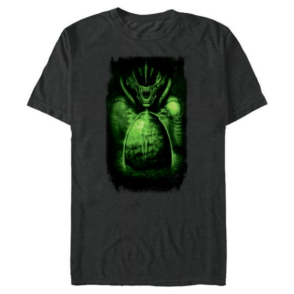 Alien 45th Anniversary 1979 Movie Xenomorph and Egg Art - Short Sleeve Blended T-Shirt for Adults - Customized-Dark Heather