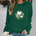thumbnail image 4 of Zedker Plus Size Womens St Patrick's Sweatshirts Irish Shamrock Long Sleeve Graphic Shirt Casual Crewneck Pullover, 4 of 6