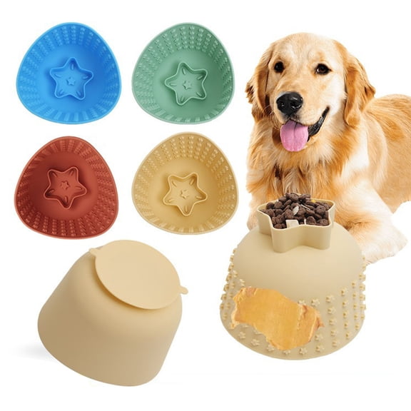 mdesiwst Silicone Pet Slow Feeder Bowl Anti-Choking Non-slip Easy Clean Slow Down Eating Food Bowl for Small Medium Large Breed Dogs Cats