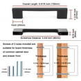 thumbnail image 4 of KOOFIZO 10 Pack Wide Foot Cabinet Bar Pull - Black Modern Solid Handle, 3.8 Inch/96mm Screw Spacing, 4 of 7
