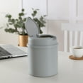 thumbnail image 7 of Walbest Desktop Mini Cute Trash Can with Swing Lid, Space Saving PP Plastic Cylindrical Tiny Garbage Can, Size: 6.69" x 5.12", 7 of 7
