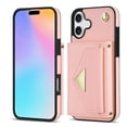 thumbnail image 2 of Nalacover Case for iPhone 16, Crossbody Wallet Case with Card Slots Holder, PU Leather Lanyard Shoulder Strap Purse Cover with Kickstand Shockproof Case for iPhone 16, Pink, 2 of 8
