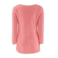 thumbnail image 4 of Toddler Boys Girls Sweaters Casual Crewneck Long Sleeve Shirt Fuzzy Fleece Pullover Tops, Pink, 4 of 4