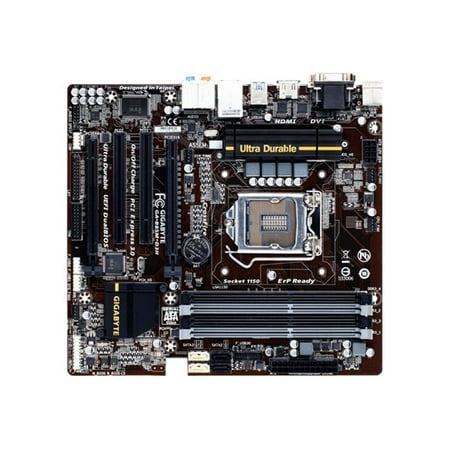 Gigabyte GA-B85M-D3H - 1.0 - motherboard - micro ATX - LGA1150 Socket - B85 Chipset - USB 3.0 - Gigabit LAN - onboard graphics (CPU required) - HD Audio (8-channel)