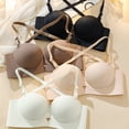 thumbnail image 4 of FhsagQ Soutien-Gorge Soutiens-Gorge pour Femmes Jeu de Rôle Mode Surface Légère Non Sans Armature sous-Vêtements Femme Petite Poitrine Rassemblée Soutien-Gorge de Printemps et d'Été Soutiens-Gorge pour Femmes Soie Soutiens-Gorge pour Femmes Ouvert à l'Entrejambe Noir TG, 4 of 8