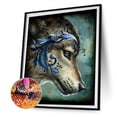 thumbnail image 2 of Diamante pintura 5D taladro redondo completo mosaico DIY bordado cabeza de lobo Kit artesanía FLhrweasw Nuevo, 2 of 9
