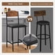 thumbnail image 3 of Yeshouse Taburetes de bar, taburetes altos con asiento ancho tapizado, sillas de bar cuadradas modernas de cuero sintético con respaldo y reposapiés para isla de cocina, bar en casa y comedor, 3 of 6