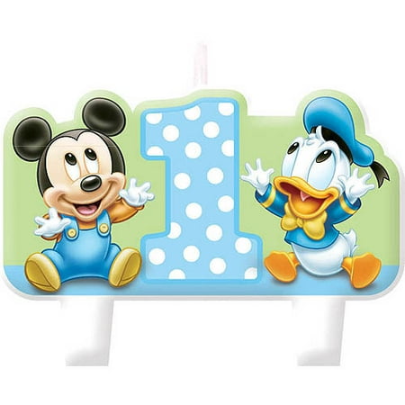 Mickey Mouse 1st Birthday Mini Cake Candle Set 4pc Walmart Com