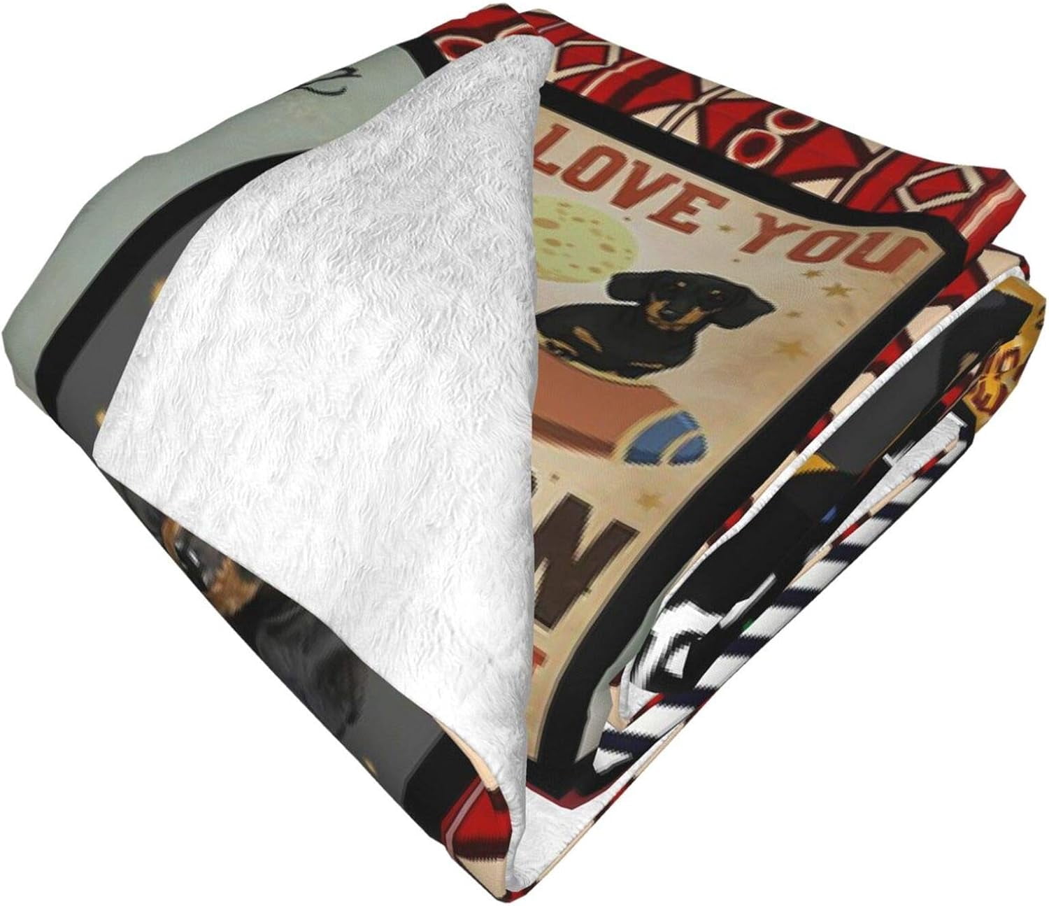 Blankets and Throws Dachshund Dog Flannel Fleece Blankets for Men Women Cozy Fuzzy Sofa Blanket for Couch Office Outdoors Large Reversible Bed Blanket Christmas New Year Birthday Gifts 80"x60"