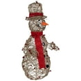 thumbnail image 4 of Northlight Lighted Glittered Snowman and Berries Outdoor Christmas Decoration - 28", 4 of 6