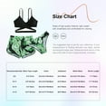 thumbnail image 6 of Alvivi Girls 3 Pieces Swimsuit Fish Scales Printed Tankini Sets Swim Crop Top Bikini Bottoms Shorts Swimwear Green 13-14, 6 of 7