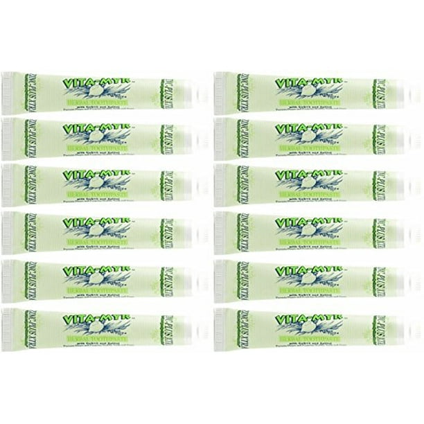 12 Pk VITAMYR Herbal Zinc Plus XTRA Natural Toothpaste Safe