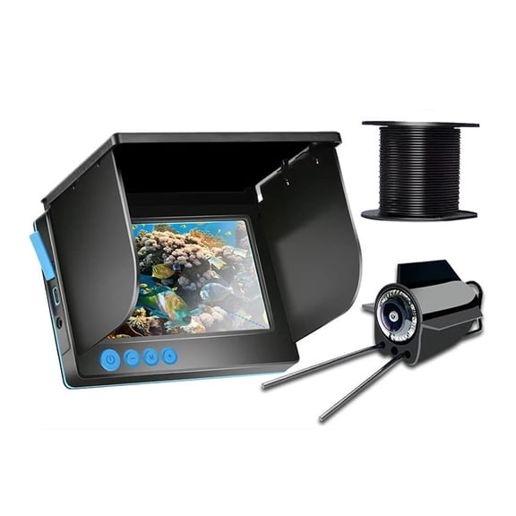 4.3/5 Inch HD Underwater Fishing Camera Waterproof Ice Fishing Camera with 220° Wide View for Ice Lake Sea Boat Fishing