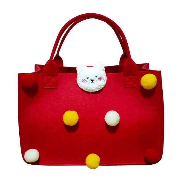 Organizador Bolso de fieltro - Almacenamiento de fieltro con asas Bolsa de almacenamiento de cosméticos (Amarillo) Tmvgtek Libre de BPA