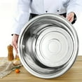 thumbnail image 6 of Pack Stainless Steel Prep Bowls, Metal Mixing Bowls, 16" x 4.7" Deep Serving Bowl, Round Camping Plates for Cooking, Baking, Prepping, Serving, 6 of 8