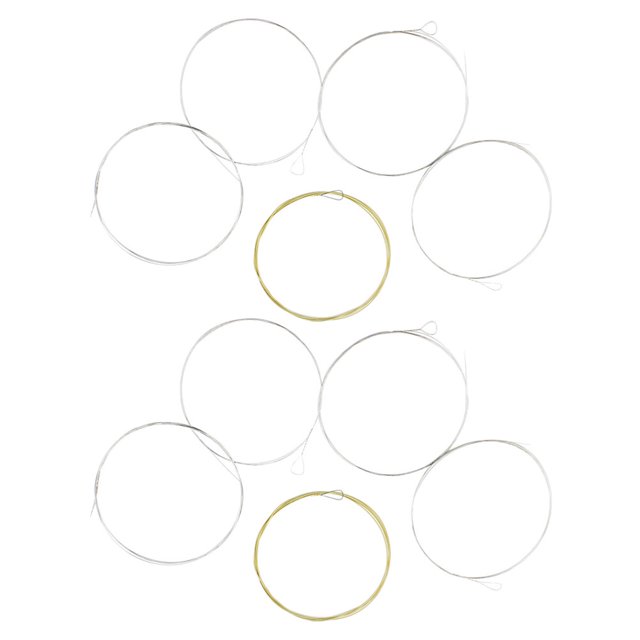BRIGHTFUFU Assorted Color Stainless Steel 5String Banjo Strings Replacement for Indoor Outdoor Performances 10pcs