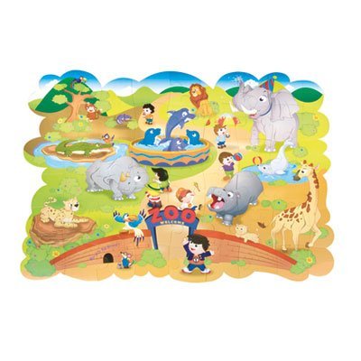 Puzzle de suelo de chenilla Kraft Zoo Animals Chenille Kraft 92753405102
