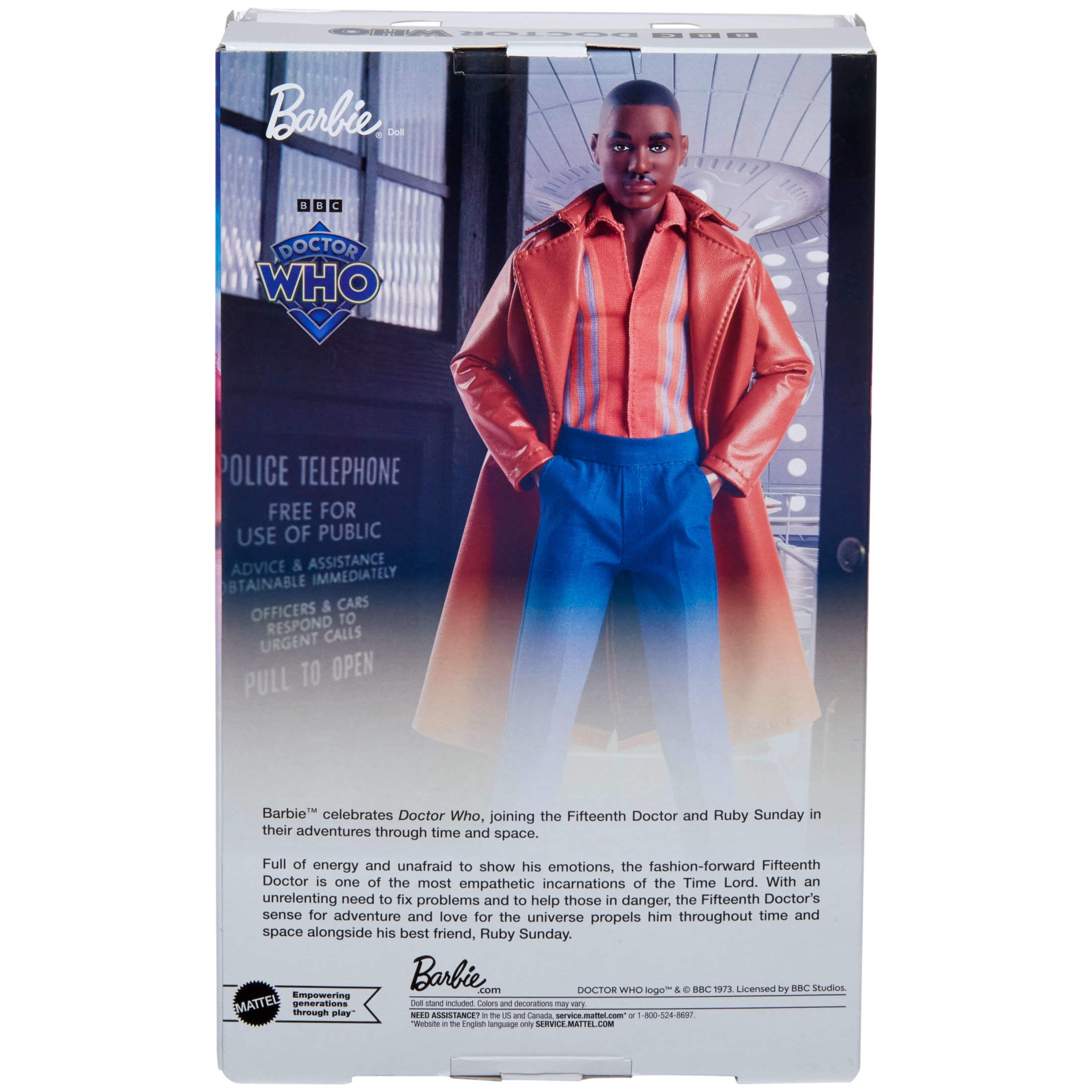 The Fifteenth Doctor Barbie Doll, Dr. Who Collectible with Doll Stand & Certificate of Authenticity