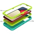 thumbnail image 5 of NIFFPD Samsung Galaxy A02S Case with Screen Protectors, Heavy Duty Protective Phone Case Shockproof ,Compatible with Samsung Galaxy A02S (Green+Yellow), 5 of 6