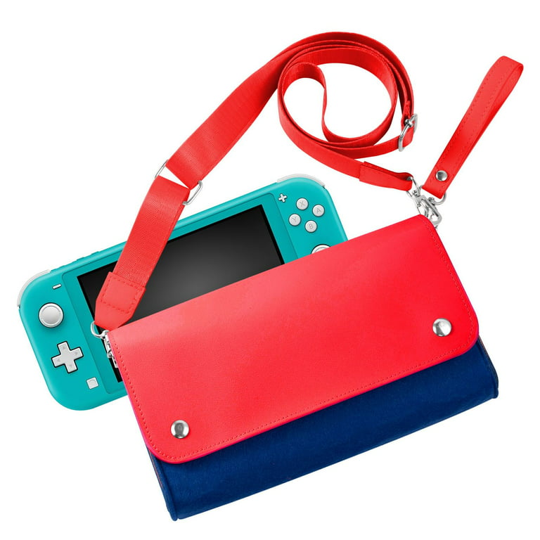 rynker Frugtbar faglært Insten Carrying Case Purse For Nintendo Switch Lite, PU Leather Cover  Travel Bag Sleeve Pouch, With Detachable Shoulder and Hand Strap For Girls  Boys Women, Red/Blue - Walmart.com
